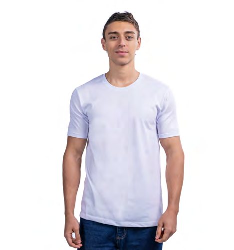 Camiseta blanca cuello redondo