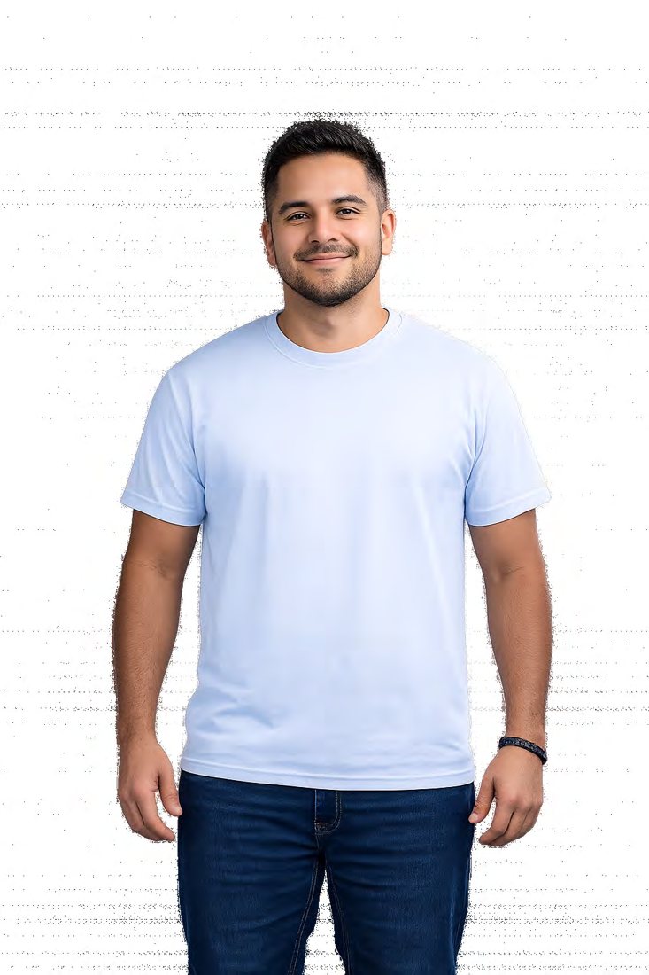 Camiseta blanca cuello redondo · talla 2XL